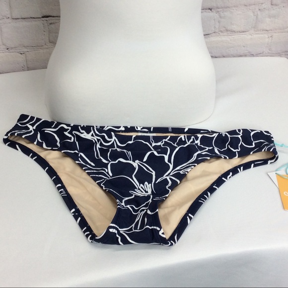 Kona Sol 2 Piece Swimsuit Floral Swirl Navy/White - Picture 5 of 12